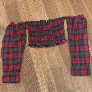 NWOT Furst of A Kind flannel crop top